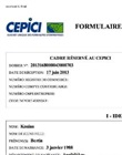 Formulaire unique (Personne Physique)